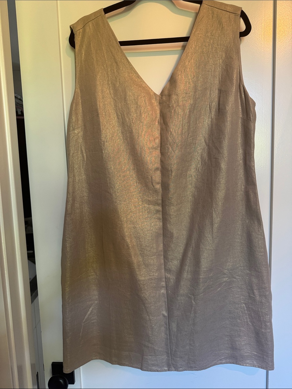 Nicole Miller Metallic Gold V-Neck Camisole